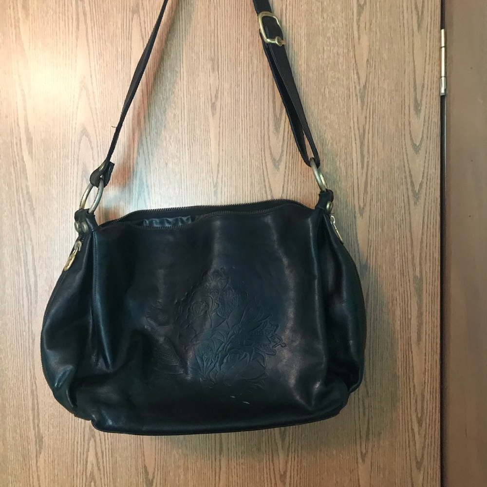 Marino Orlandi Black Leather Shoulder Bag